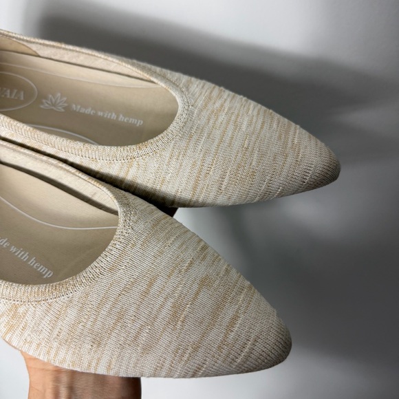 Vivaia Flats Hemp Oatmeal Tan Neutral Color Size 39/7.5 Womens shoes - Picture 2 of 12